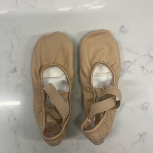 Capezio Tan Ballet Shoes with Elastic Straps